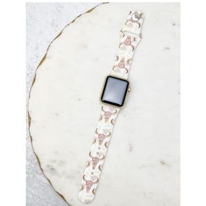 Floral LG Longhorn Boho Silicone Watch Band